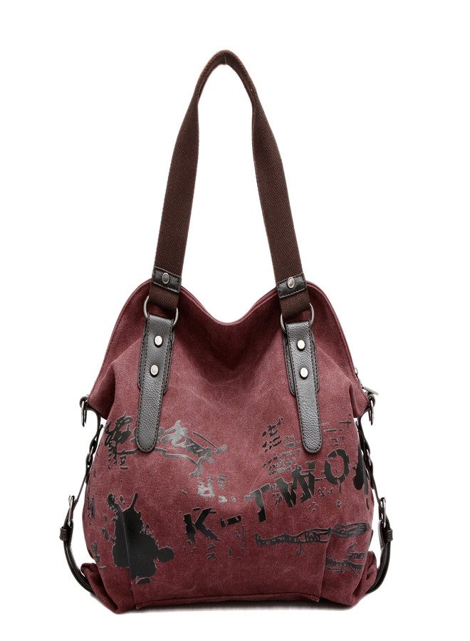 Chikencall Women Handbag Casual Vintage Hobo Canvas Daily Purse Shoulder Tote Shopper Bag - Image 1