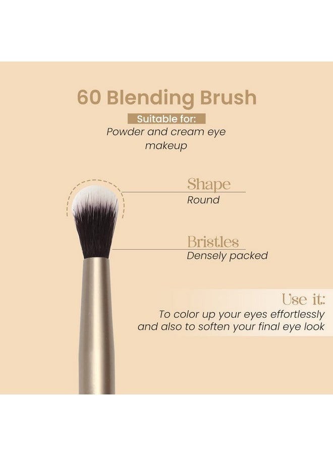 Milagro Beauty Eye Blending Brush 60, Ideal For Powder & Cream Blending, Eye Color Shadow, Highlighting, And Defining Smudge For Stunning Eye Makeup  - Image 3