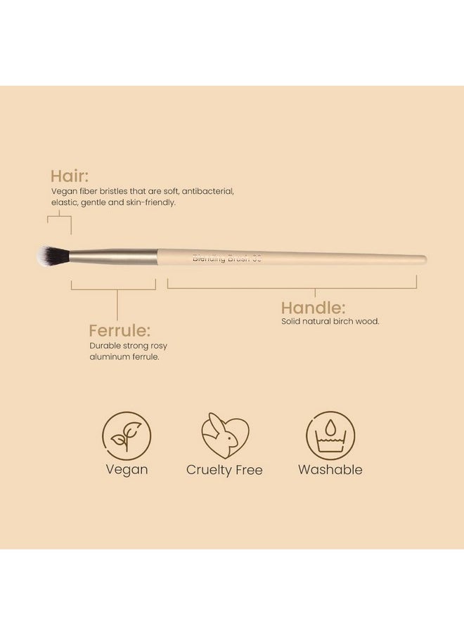 Milagro Beauty Eye Blending Brush 60, Ideal For Powder & Cream Blending, Eye Color Shadow, Highlighting, And Defining Smudge For Stunning Eye Makeup  - Image 4