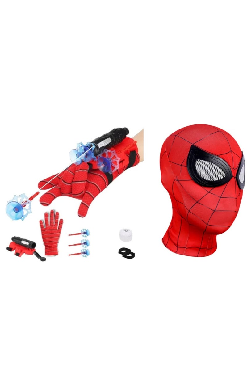 سوبر هيرو قفازات قاذفة الألعاب، مجموعة ألعاب المعصم قاذفة الأبطال الخارقة، مطلق النار شبكة العنكبوت للأطفال، لعبة المعصم قاذفة العنكبوت، هدايا دعائم بطل الملابس Cosplay - Image 5