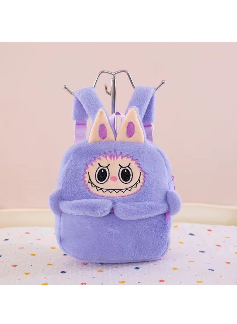 حقيبة ظهر للأطفال من لابوبو (وحش الماكرون) - حقيبة ظهر ناعمة ومبطنة بتصميم كرتوني ثلاثي الأبعاد، خفيفة الوزن ومريحة، مثالية للمدرسة والحضانة والسفر، هدية رائعة للأولاد والبنات - Image 4