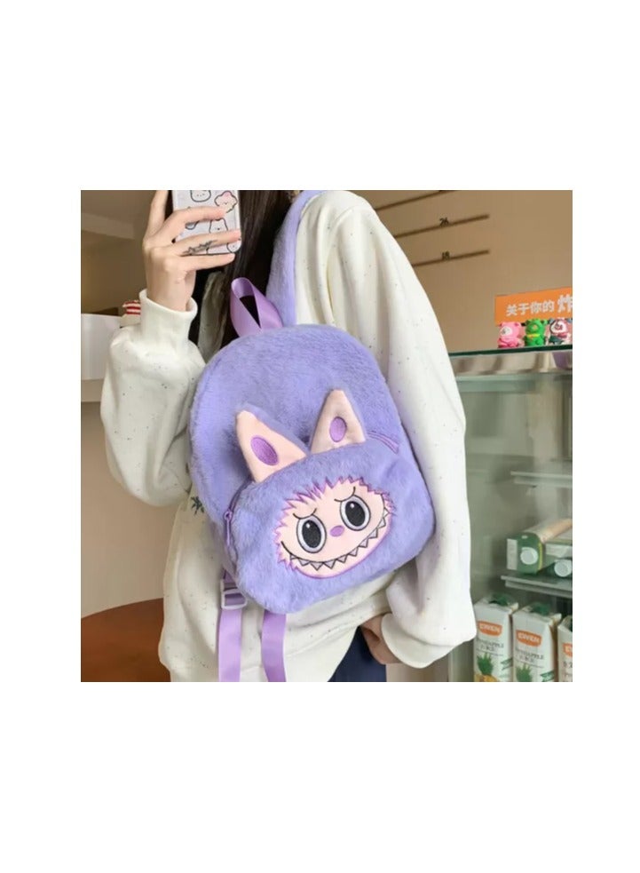 حقيبة ظهر للأطفال من لابوبو (وحش الماكرون) - حقيبة ظهر ناعمة ومبطنة بتصميم كرتوني ثلاثي الأبعاد، خفيفة الوزن ومريحة، مثالية للمدرسة والحضانة والسفر، هدية رائعة للأولاد والبنات - Image 3