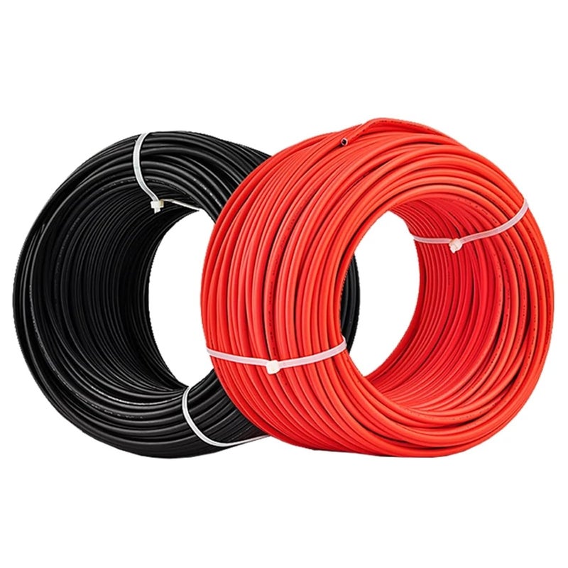Tinned Copper Solar Cable Wire Red Black TUV Cable for PV Panels Connections(Red,10M_10AWG - 6MM2) - Image 5
