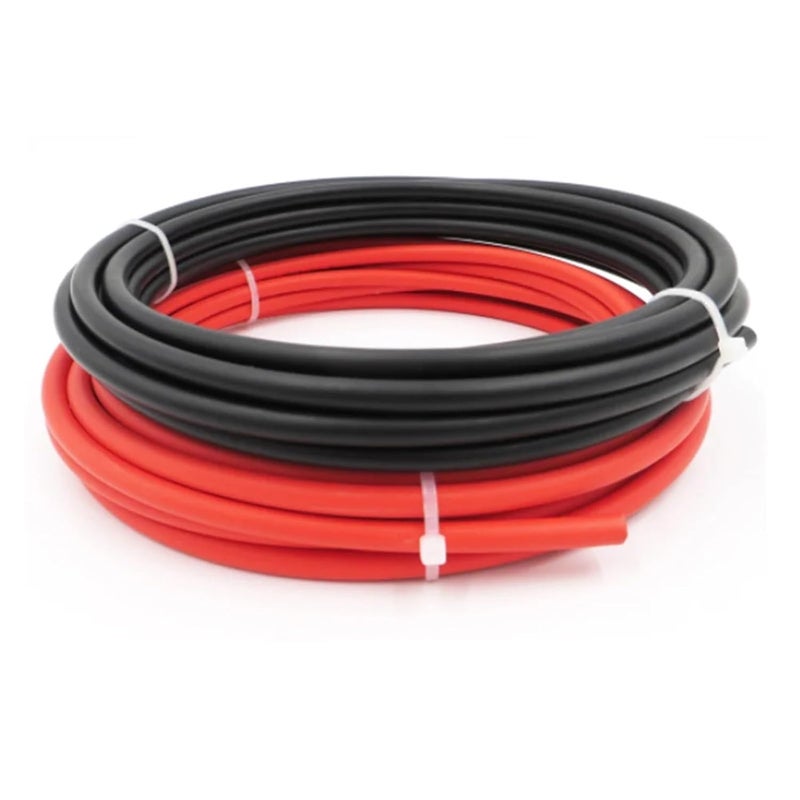 Tinned Copper Solar Cable Wire Red Black TUV Cable for PV Panels Connections(Red,10M_10AWG - 6MM2) - Image 2