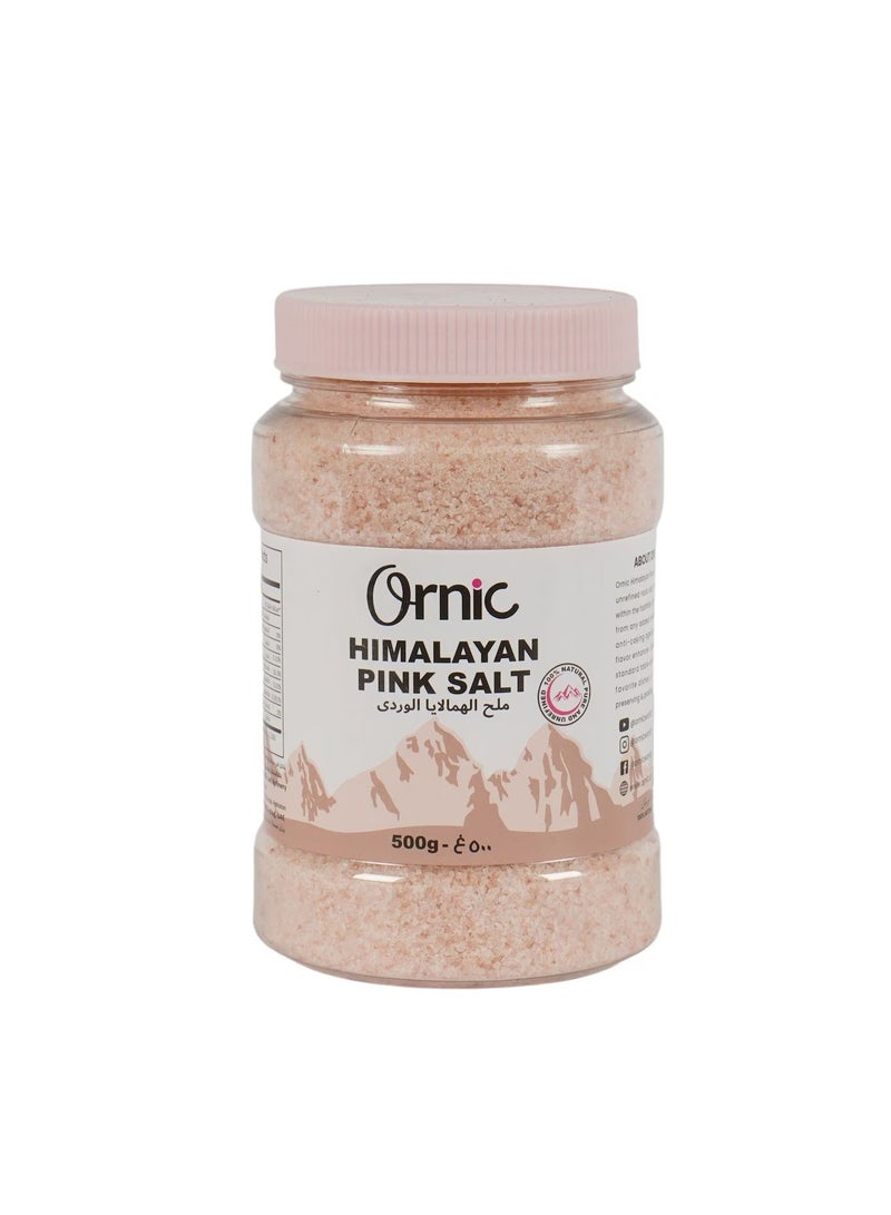 Himalayan Pink Salt Fine by Ornic - 500G Jar