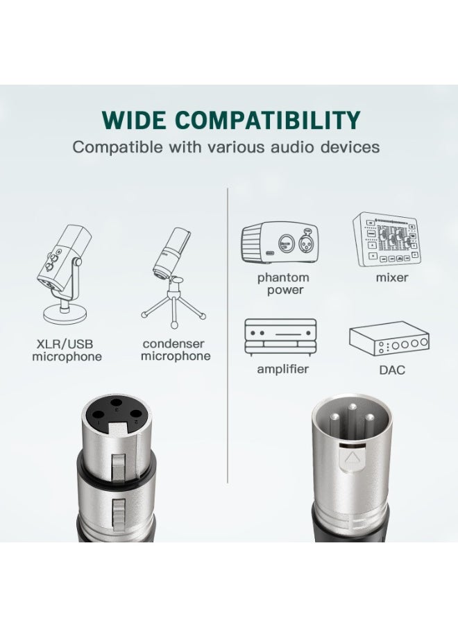 KENSUO - XLR Microphone Cable Male To Female 3 Pin Cannon Balanced Extension Cable for Recording Applications, Mixers, Speaker Systems, DMX Lights,Mixer,Amplifiers (3 Meters) - Image 1
