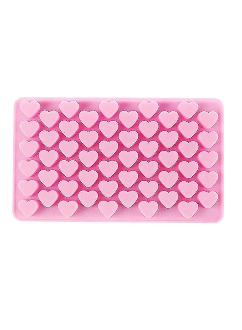 Cool Baby Silicone Chocolate Mold 1 Pack Heart Shaped Baking Mold 55 Holes Non-stick Tray for Hot Chocolate Candy Jelly Love Heart Mold - Image 1