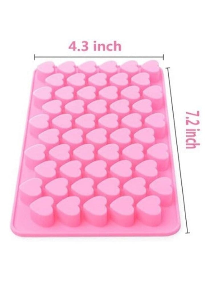 Cool Baby Silicone Chocolate Mold 1 Pack Heart Shaped Baking Mold 55 Holes Non-stick Tray for Hot Chocolate Candy Jelly Love Heart Mold - Image 2