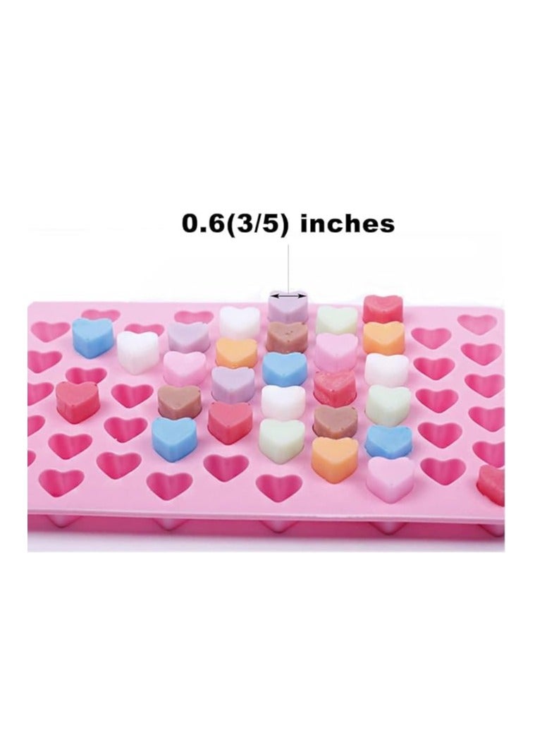 Cool Baby Silicone Chocolate Mold 1 Pack Heart Shaped Baking Mold 55 Holes Non-stick Tray for Hot Chocolate Candy Jelly Love Heart Mold - Image 4