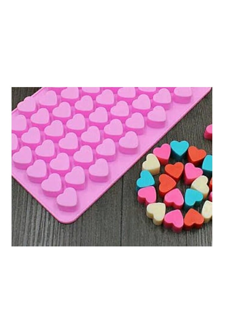 Cool Baby Silicone Chocolate Mold 1 Pack Heart Shaped Baking Mold 55 Holes Non-stick Tray for Hot Chocolate Candy Jelly Love Heart Mold - Image 5