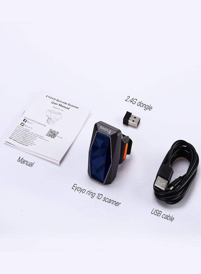 Eyoyo 1D Bluetooth Wearable Ring Barcode Scanner, Portable Bar Code Reader with 2.4GHz Wireless & USB Wired Connection Compatible with iPhone iPad Android iOS, for Book, Warehouse Inventory, Express - Image 3