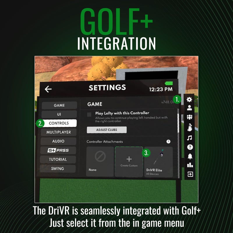 DeadEyeVR - DriVR Elite - Golf Club for Quest 2, 3, and Pro - Realistic VR Golf Simulator Handle - Adjustable Weighted VR Golf Club Grip for Enhanced Play 28 Inch Length - Image 5