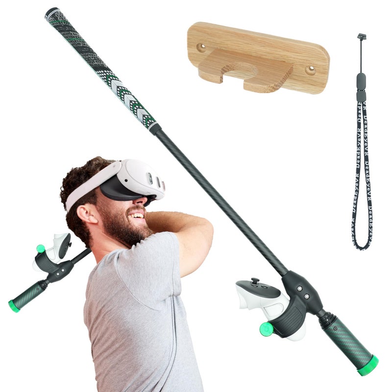 DeadEyeVR - DriVR Elite - Golf Club for Quest 2, 3, and Pro - Realistic VR Golf Simulator Handle - Adjustable Weighted VR Golf Club Grip for Enhanced Play 28 Inch Length - Image 1