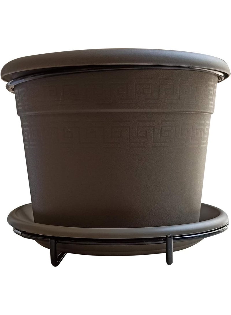 أيدل وعاء زهور معلق مثالي 20 سم - معلق إترسكو - وعاء بلاستيكي سعة 3.2 لتر مع خطاف للبلكونة والحديقة والنباتات الداخلية والخارجية - سلة معلقة زخرفية متينة - مصنوعة في إيطاليا - من إنتاج إيديل - Image 5