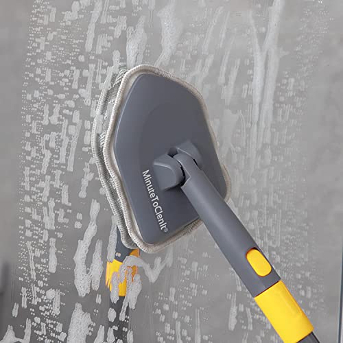 MinuteToCleanIt Microfiber Pad Refill for Extendable Bathroom Tile Scrubber Brush - Pack of 2X Microfiber Pad Refills - Image 5