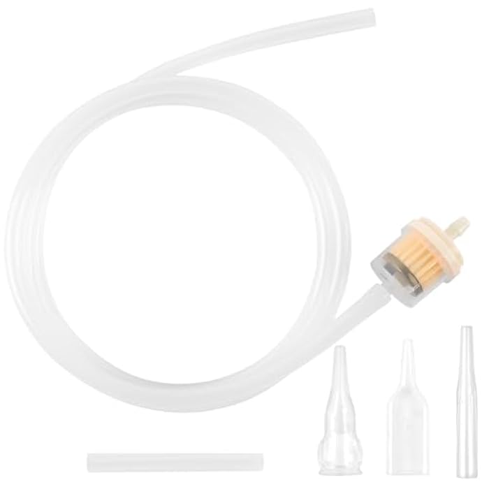 TopDirect 39" Silicone Tube, Vacuum Microdermabrasion Filters & 3pcs Vacuum Facial Tubes Set - Replacement Silicone Tubing with Filter for Professional Diamond Microdermabrasion Machines & Skin Care Devices - Image 1