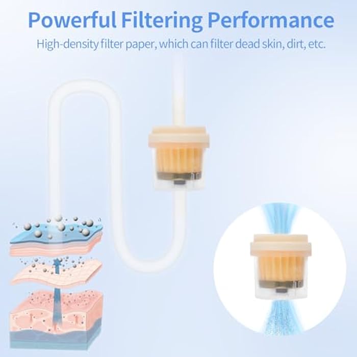 TopDirect 39" Silicone Tube, Vacuum Microdermabrasion Filters & 3pcs Vacuum Facial Tubes Set - Replacement Silicone Tubing with Filter for Professional Diamond Microdermabrasion Machines & Skin Care Devices - Image 5
