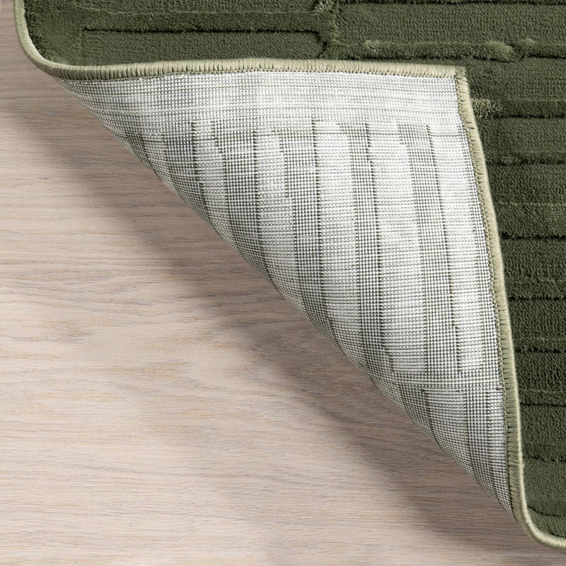 Nuloom Kailani Green, 6' Round, Geometric, Soft and Cozy, High Traffic, Stain Resistant, Easy Clean, Durable Washable Area Rug for Bedroom, Living Room, Dining Space, Den, Foyer, Entryway - Image 3