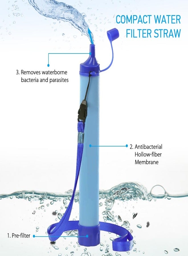 Outdoor Water Filter Straw System Water Purifier for Emergency Preparedness Camping Traveling Backpacking - Image 4