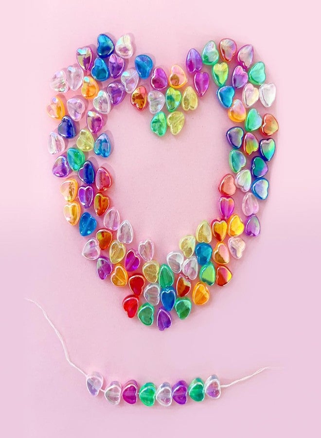 ZYYC 300 PCS Heart Beads, AB Acrylic Bead Heart Beads, for Jewelry Making DIY Bracelet arrings - Image 5