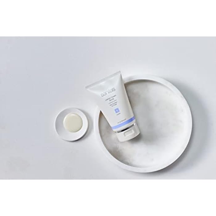 Sanitas Skincare Lemon Cream Scrub, Dual Action Manual Exfoliant, Facial Scrub, Vitamin C, 4 Ounces - Image 2