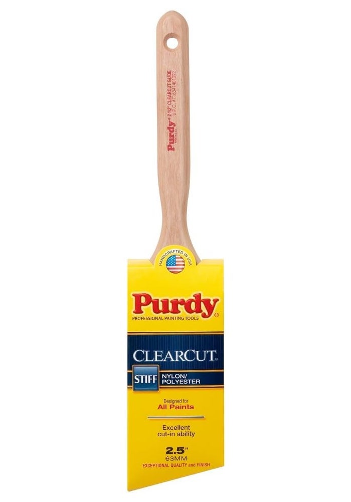 Purdy Clearcut Series Glide Angular Trim Paint Brush, 2.5 Inch - Stiff Nylon/Polyester Blend for Precision Painting - Image 1
