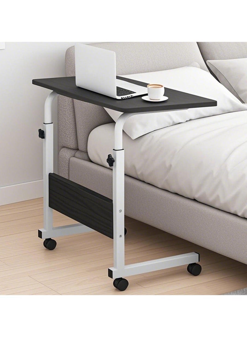 Yolu Adjustable Home Office Desk,Portable Bedside Laptop Table, Height-Adjustable Study Computer Desk for Small Spaces, Movable Sofa Side Table on Wheels - Image 4