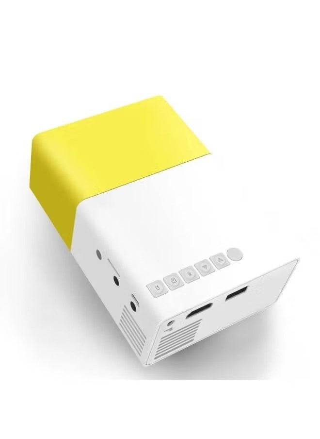 A ZONE Full HD Mini Projector Portable Movie Projector 1080P Supports Kids Gift Home Theater Compatible with Smartphone PS4 Laptop for Office Home and School (Yellow)  - Image 3