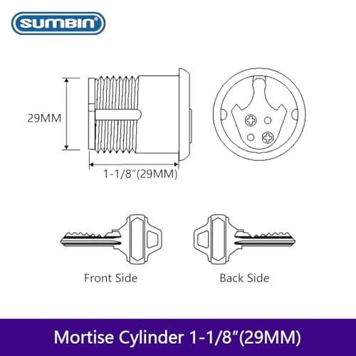 SUMBIN Office Commercial Door Locks Heavy Duty Grade 1 Lever Lock, Non-Handed, UL 3 Hour Fire Rated, ADA Compliant, Matt Bronze Finish (Office) - Image 3