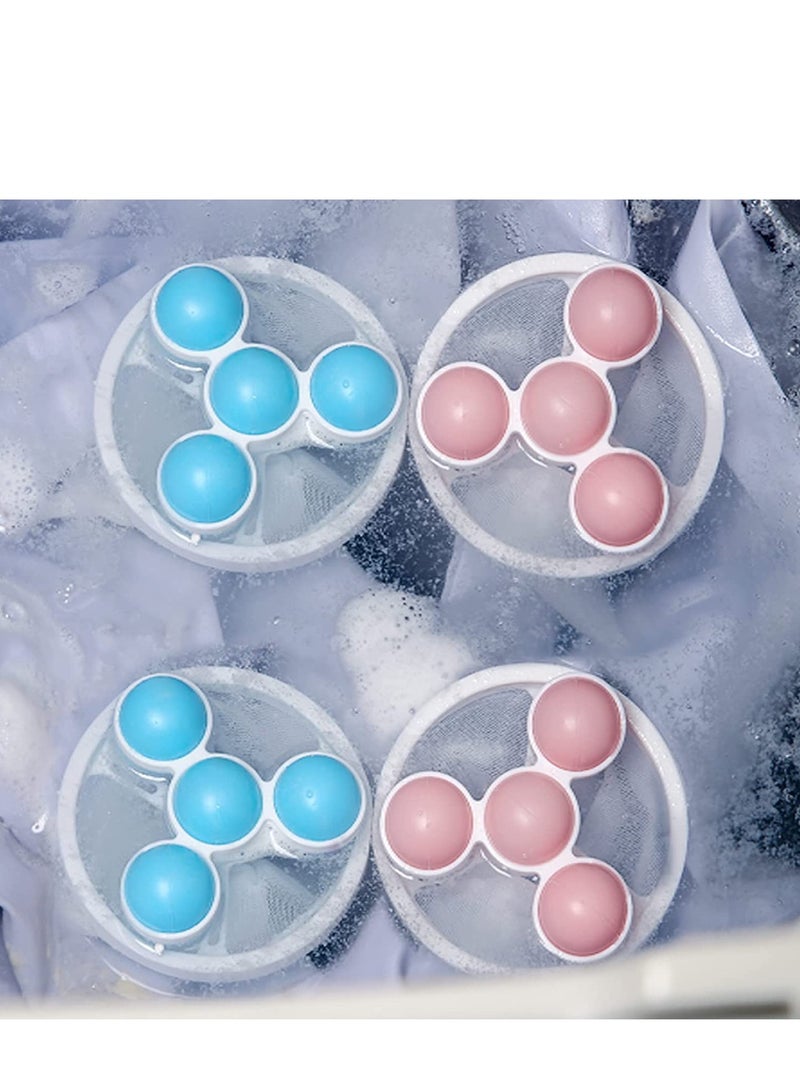 KASTWAVE Pet Hair Remover Reusable Lint Catcher Washing Machine Hair Filter Cleaning Mesh Bag Floating Lint Remover for Laundry Durable 4 Pack - Image 1