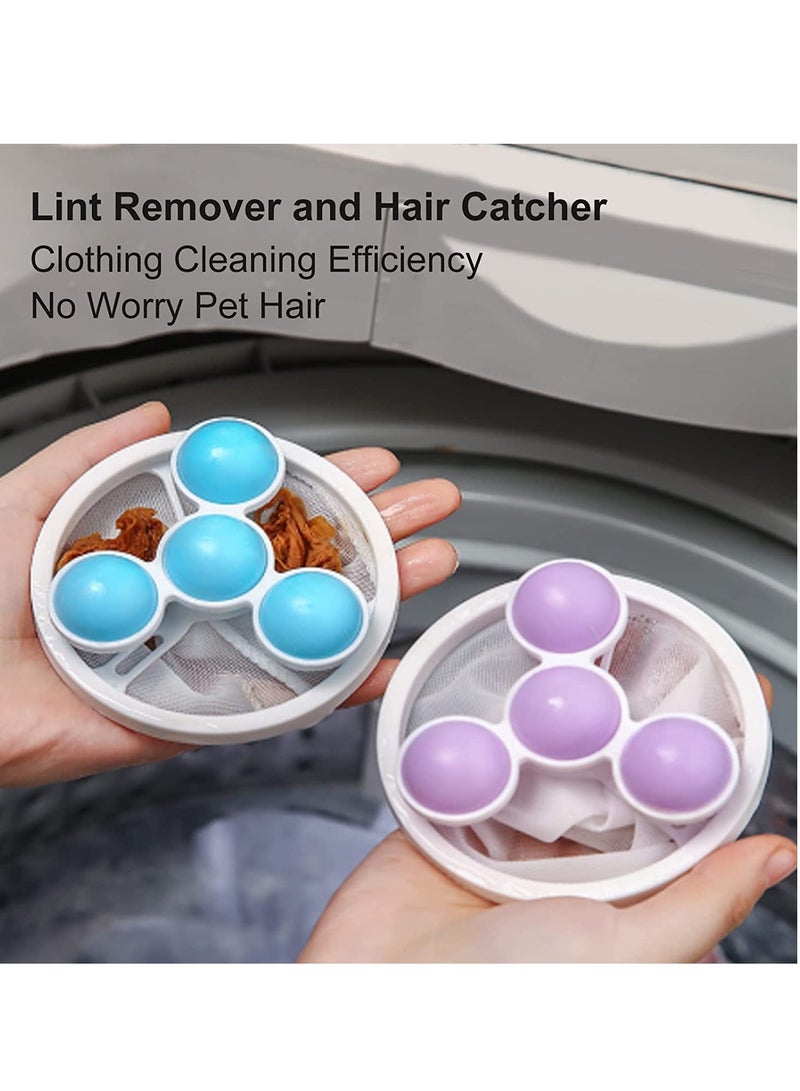 KASTWAVE Pet Hair Remover Reusable Lint Catcher Washing Machine Hair Filter Cleaning Mesh Bag Floating Lint Remover for Laundry Durable 4 Pack - Image 2