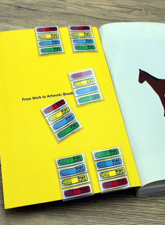 Andoca Sign Here Message Arrow Flags Assorted Colors, 640 Pages Total, 0.47 x 1.77 Inch Sticky Tabs, Easy to Post, 8 On-The-Go Dispensers/Combo Pack - Image 4