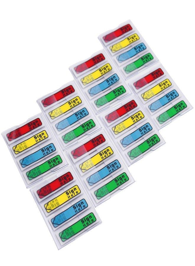 Andoca Sign Here Message Arrow Flags Assorted Colors, 640 Pages Total, 0.47 x 1.77 Inch Sticky Tabs, Easy to Post, 8 On-The-Go Dispensers/Combo Pack - Image 2