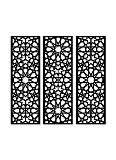 Home Gallery Decorative arabesque style wooden wall Art 3 panels 80X80 cm  - Image 2
