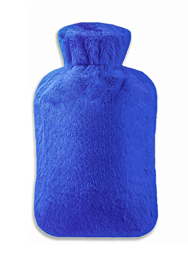 MARK STORE Hot Water Bottle with Soft Cover 2 Liter, Classic Rubber Hot Water Bag for Cramps, Neck, Shoulders Pain Relief, Hot Cold Pack for Hot and Cold Therapy and Feet Warmer  - Image 1