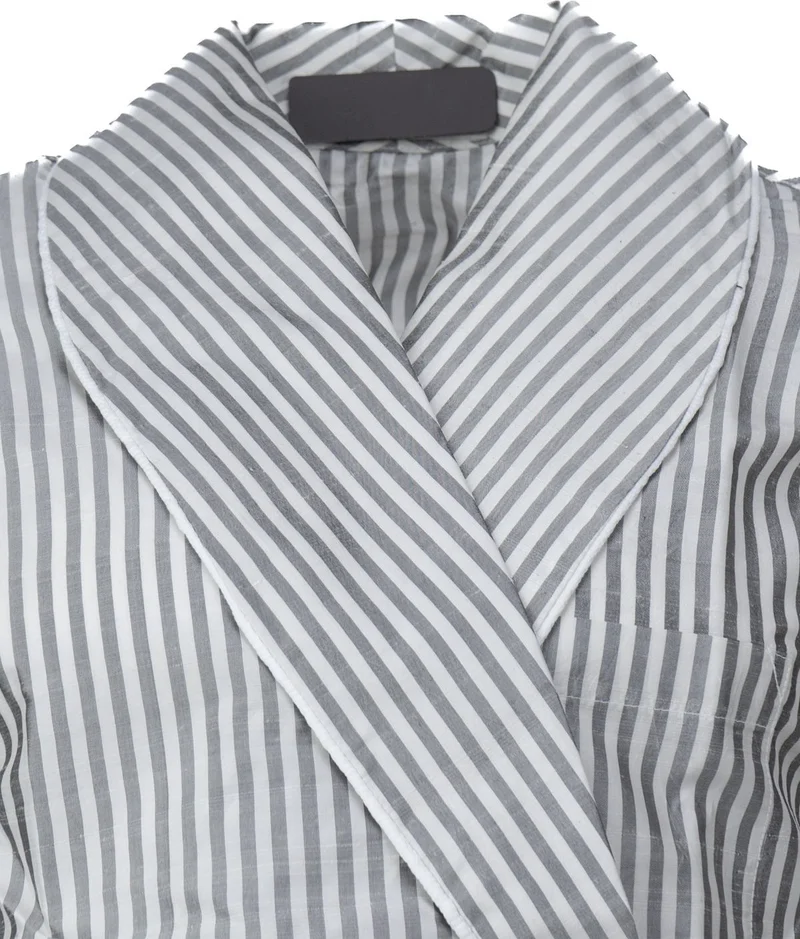 Oppland Men's Classic Model Dressing Gown Premium Cotton Pocket Robe Waist Belted Pocket Full Pattern