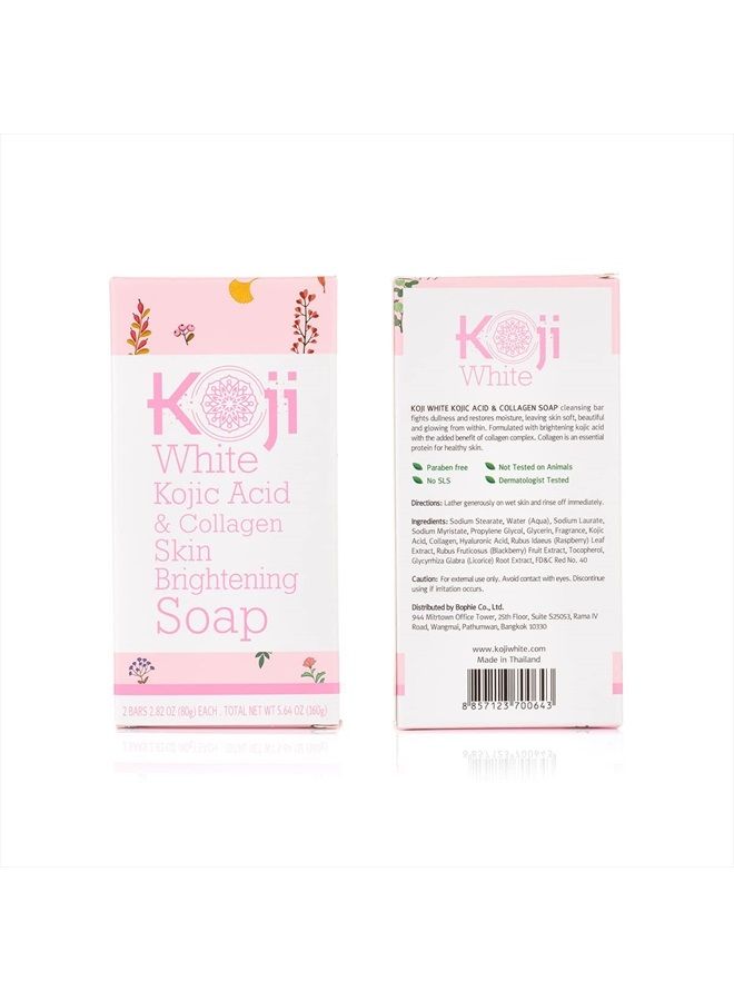koji white Kojic Acid & Collagen Skin Brightening Soap for Face Moisturizer & Natural Glowing Skin, Reduces the Appearance of Dark Spots, Acne Scars & Wrinkles, Not Tested on Animals, 2.82 oz (2 Bars)  - Image 5