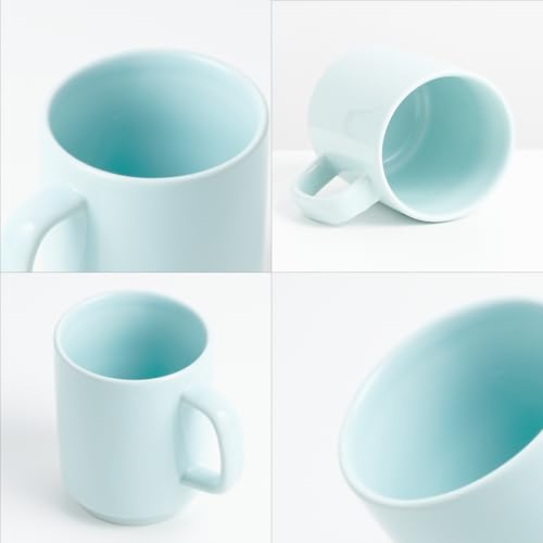 Shay Ceramic Mug, 1 Pc, Ice Blue, 300ml | Glossy Finish | Ceramic Coffee Cup | Porcelain | Microwave Safe (Rise Mug - 1Pc - Ice Blue) - Image 5
