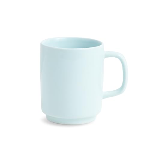 Shay Ceramic Mug, 1 Pc, Ice Blue, 300ml | Glossy Finish | Ceramic Coffee Cup | Porcelain | Microwave Safe (Rise Mug - 1Pc - Ice Blue) - Image 1