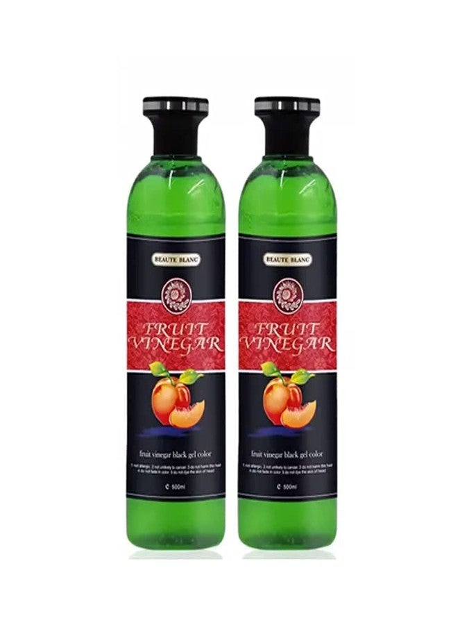 BEAUTE BLANC Fruit Vinegar Gel Hair Color Natural and Herbal Hair Color Dye for Black Hair Dye (500ml x 2) - Image 1