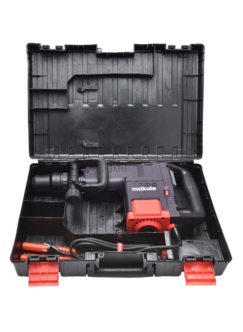 makute Electric Breaker Hammer Drill, 1500W, 220-240V, 50-60Hz, 1200-2250 PBM, 15kg, Sturdy Handle, Heavy-Duty for Construction and Concrete, DH1500 - Image 3