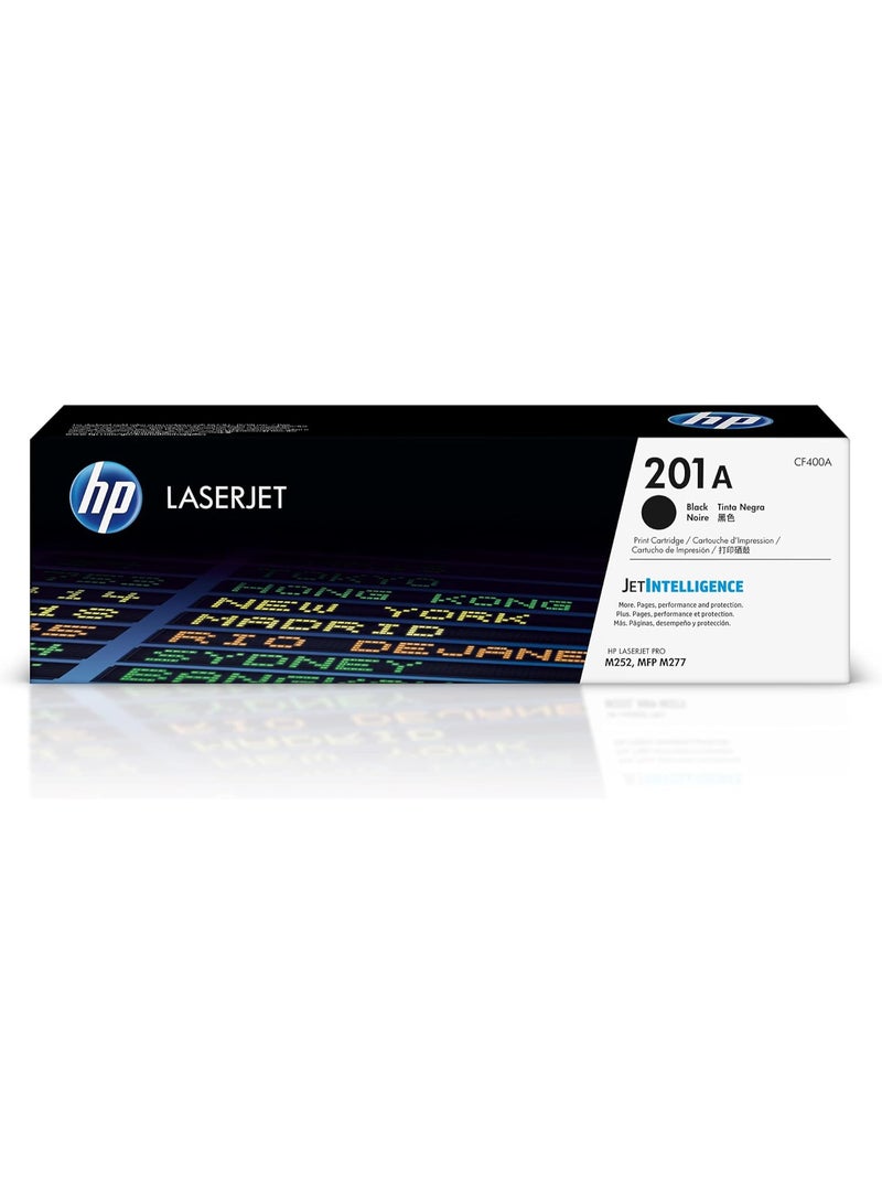 HP Toner HP 201A Original Black Laser Toner Cartridge | CF400A | Genuine HP Toner | Up to 1,500 Pages | Compatible with HP Color LaserJet Pro M252 & MFP M277 Series Printers - Image 1