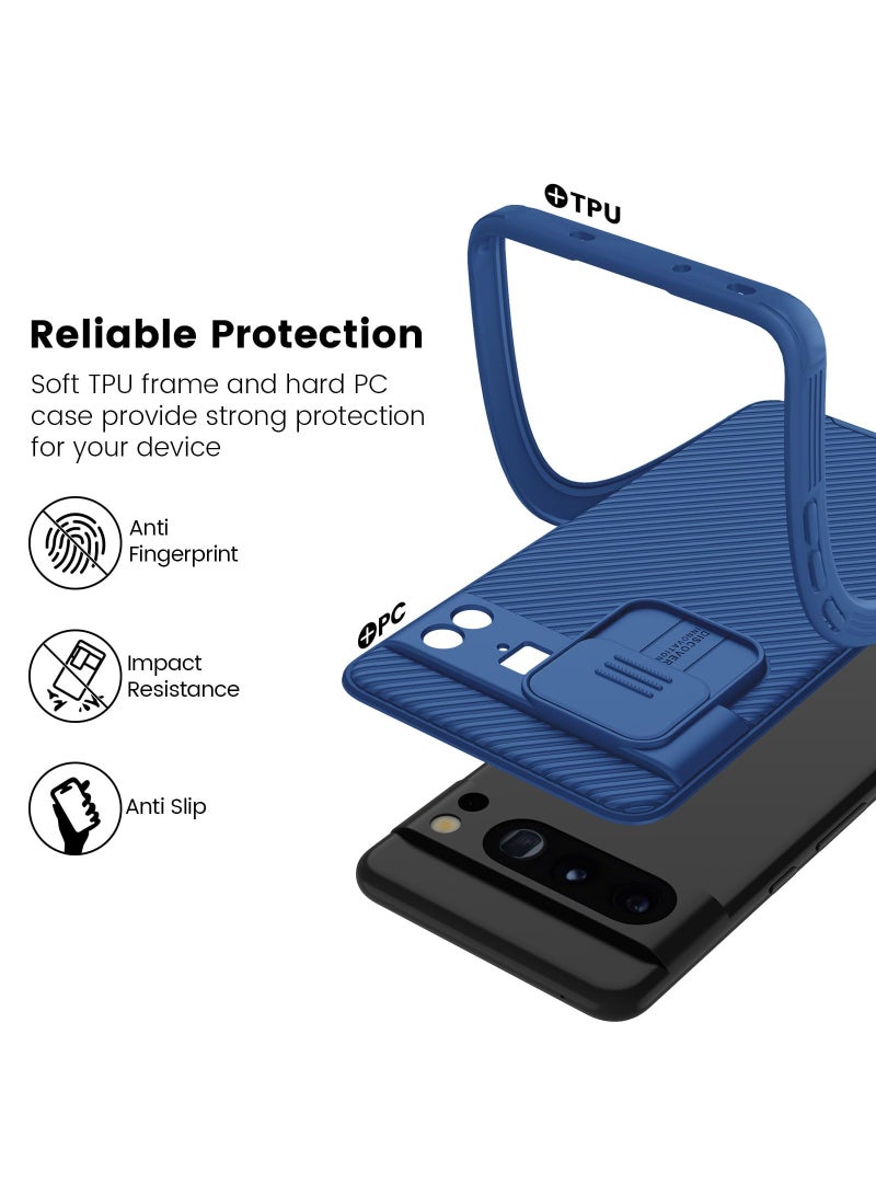 نيلكين Nillkin لهاتف Google Pixel 8 Pro 5G، إطار وسادة هوائية مقاوم للصدمات مقاس 6.7 بوصة من مادة TPU مع غطاء منزلق لحماية عدسة الكاميرا، غطاء خلفي للهاتف المحمول مضاد لبصمات الأصابع - Image 5