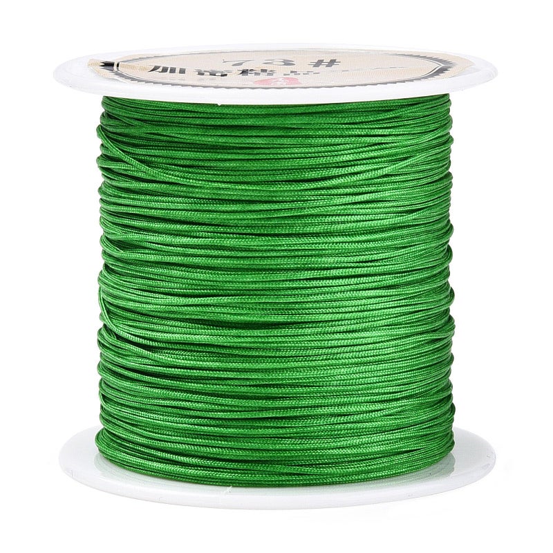 Nylon String for Bracelets 06mm Nylon Cord Nylon Beading Thread 43 Yards Friendship Bracelet String Chinese Knotting Cord for Kumihimo Necklaces Tassels Jewelry Crafts Lime Green