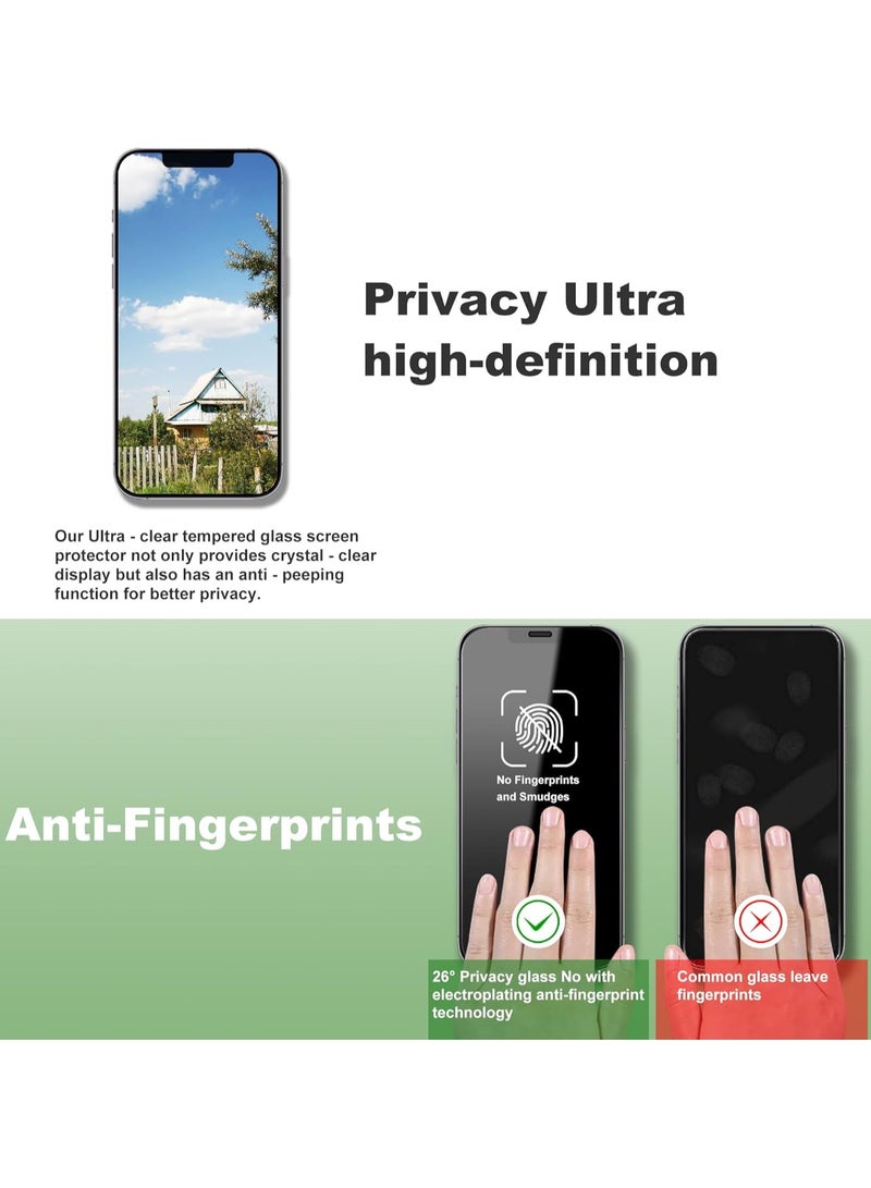 Denx Privacy Screen Protector for iPhone 13 Pro Max and iPhone 14 Plus, Private Glass Screen Protector, Auto Alignment Tool Kit for Easy Installation, Bubble Free, Full Coverage Case Friendly - Image 5