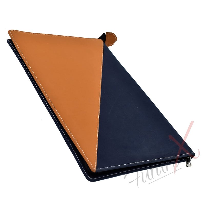 FUTURE X FutureX Leatherette Material Professional File Folders for Certificates, Documents Holder with 20 Leafs (Size-B4, Dual Color:Blue Orange) - Image 3