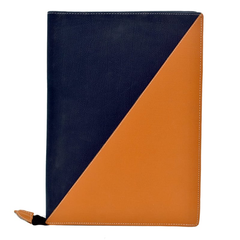 FUTURE X FutureX Leatherette Material Professional File Folders for Certificates, Documents Holder with 20 Leafs (Size-B4, Dual Color:Blue Orange) - Image 1