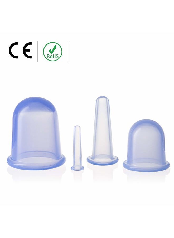 SanDine Silky Skin - Body Cupping Therapy Sets - Sandine Face Cupping Set - Facial Cupping System - Silicone Massage Cups - Cupping for Cellulite Kit - Ideal to Shape your Cheeks, Chin by Sandine - Image 1