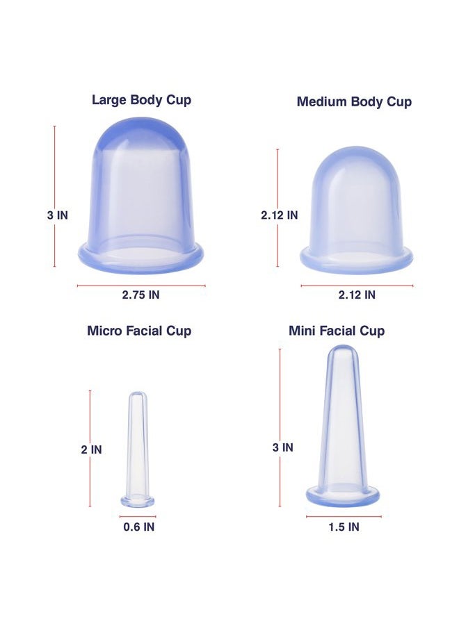 SanDine Silky Skin - Body Cupping Therapy Sets - Sandine Face Cupping Set - Facial Cupping System - Silicone Massage Cups - Cupping for Cellulite Kit - Ideal to Shape your Cheeks, Chin by Sandine - Image 1