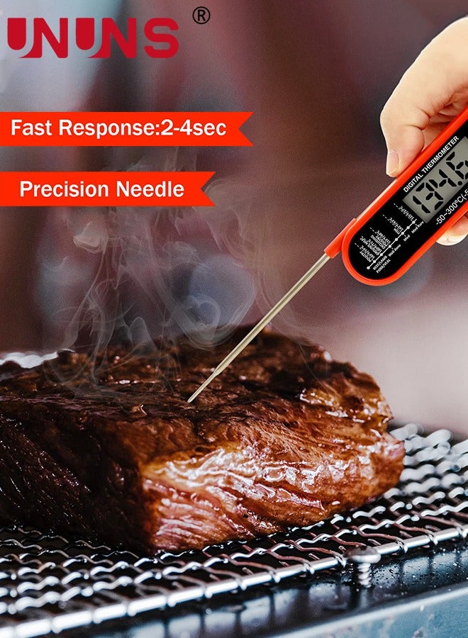 UNUNS Digital Food Thermometer With Probe,Food Thermometer For Cooking Grilling,Waterproof Grill Thermometer With Magnetic Back Calibration For Baking,Liquids,Candy Air - Image 5